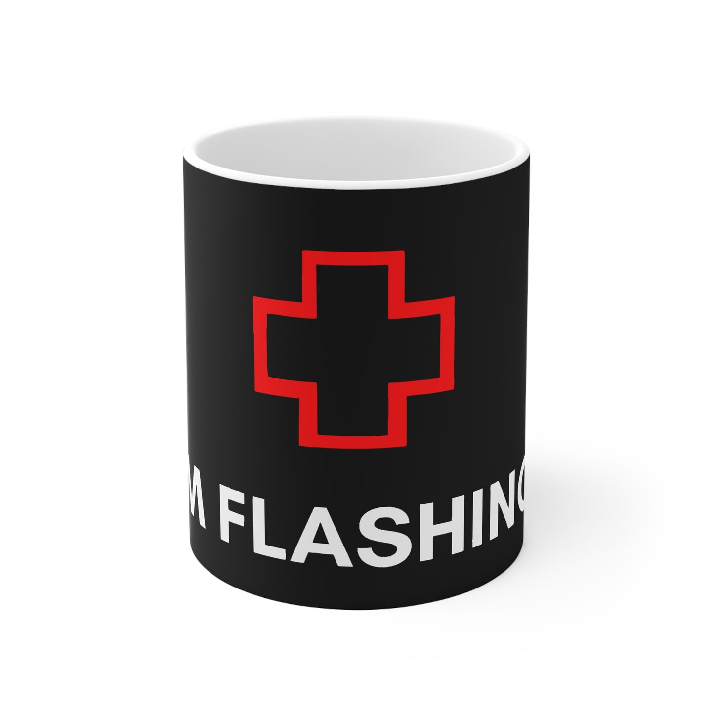 11oz DayZ "I'm Flashing" Black Mug