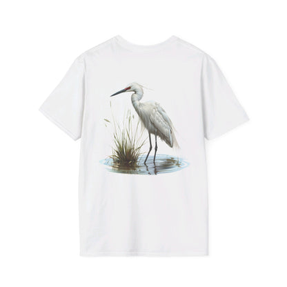 Snowy Egret - Contour Eco T-Shirts