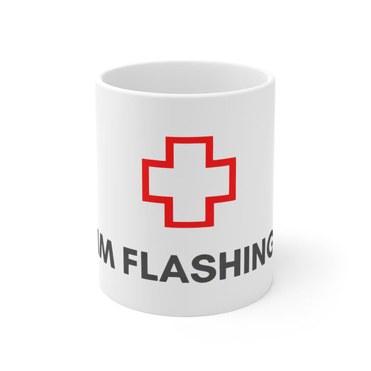 11oz DayZ "I'm Flashing" White Mug