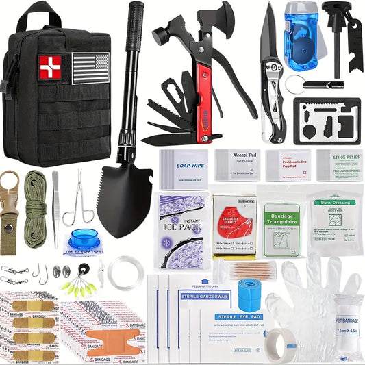 Survival First Aid Kit, 200 In 1, Practical Survival Gear
